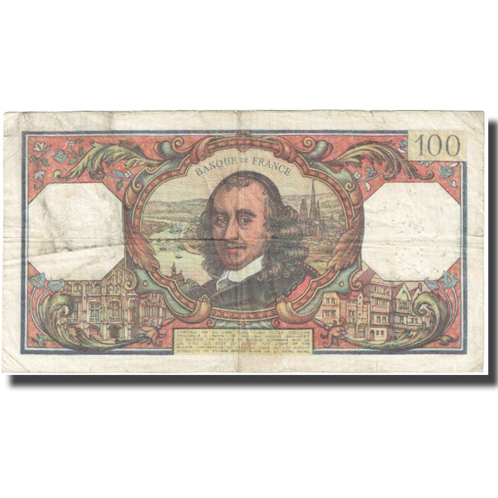 Francia, 100 Francs, Corneille, 1968, 1968-03-07, MB, Fayette:65.21, KM:149c