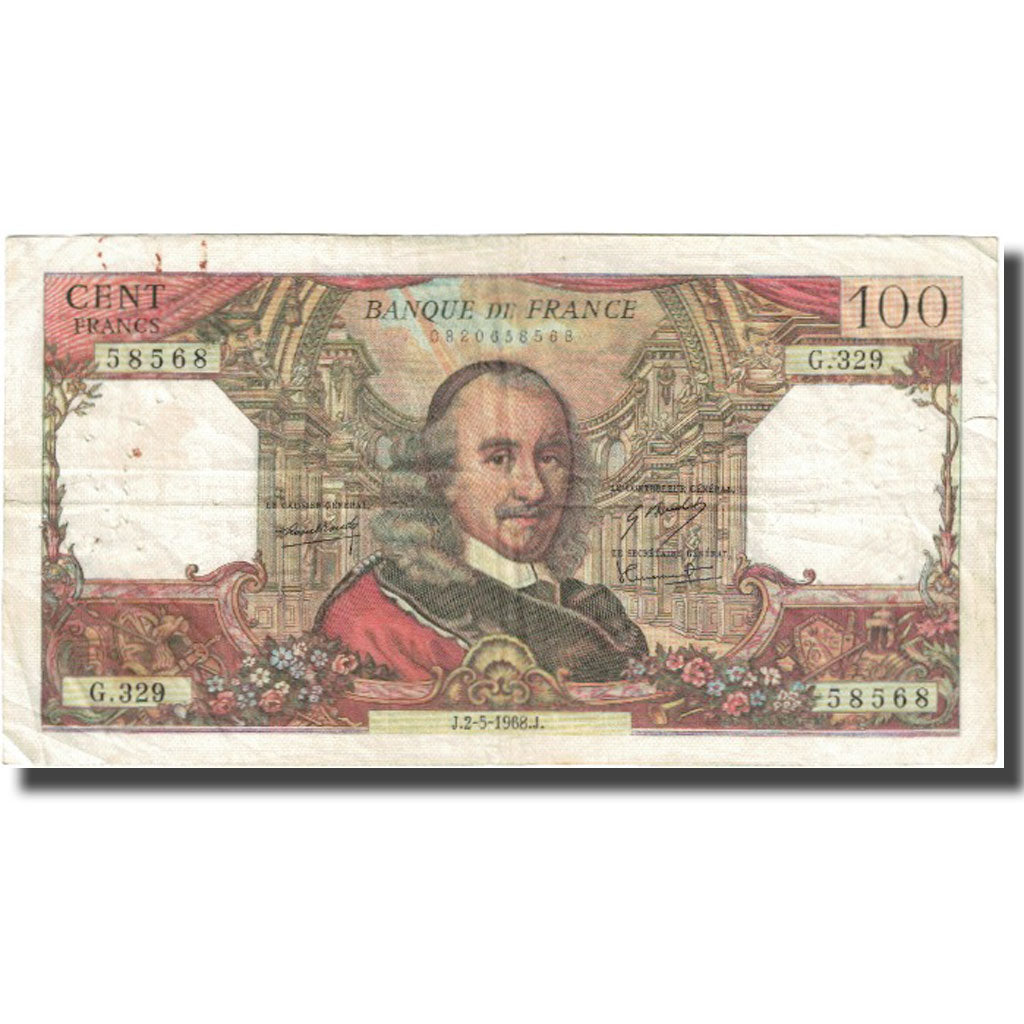 Frankreich, 100 Francs, Corneille, 1968, 1968-05-02, S, Fayette:65.22, KM:149c