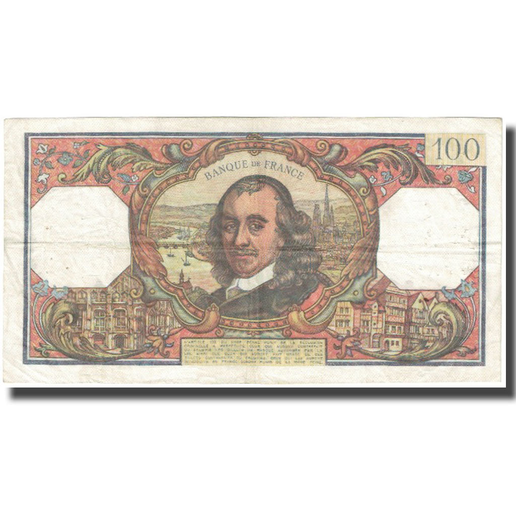 France, 100 Francs, Corneille, 1968, 1968-05-02, TB, Fayette:65.22, KM:149c