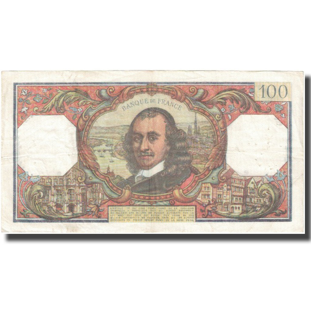 France, 100 Francs, Corneille, 1968, 1968-09-05, TB, Fayette:65.23, KM:149c