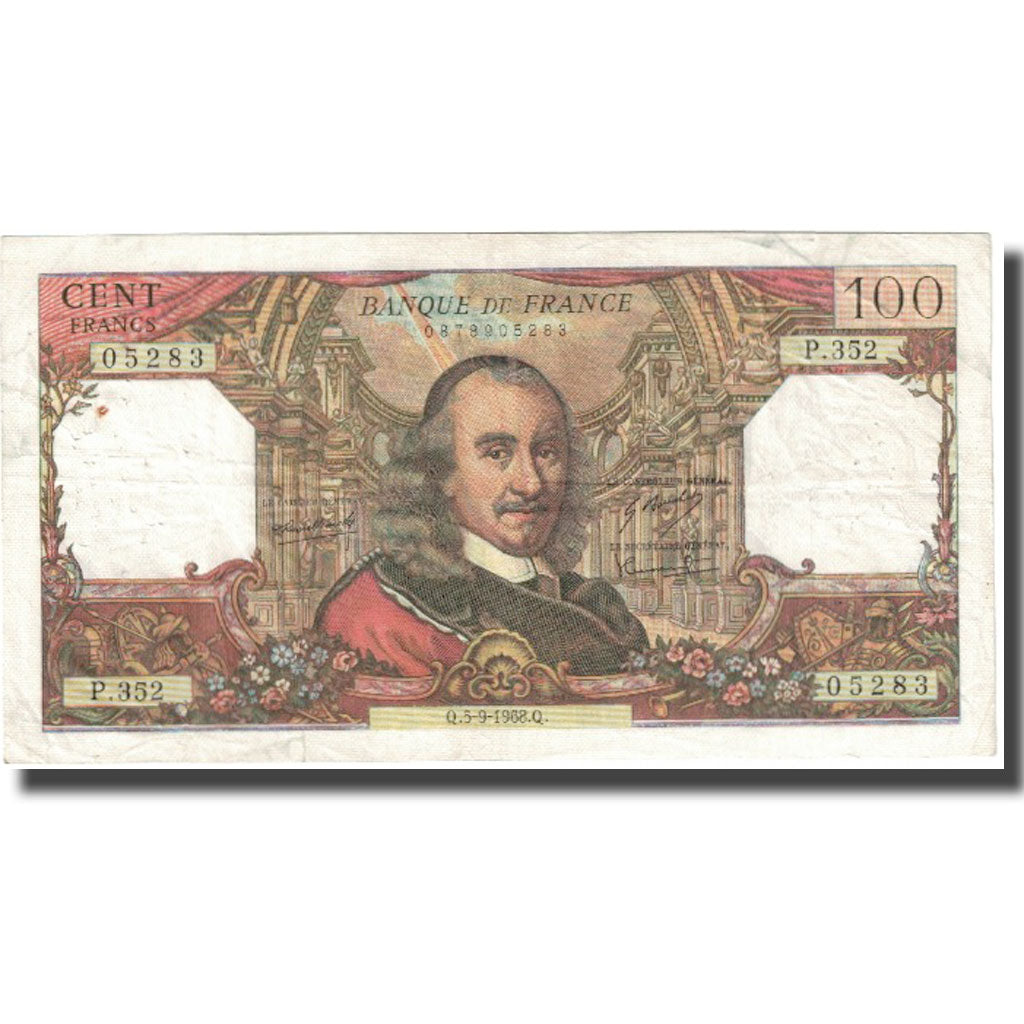 Frankreich, 100 Francs, Corneille, 1968, 1968-09-05, S, Fayette:65.23, KM:149c