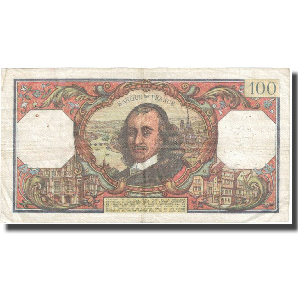 Frankrijk, 100 Francs, Corneille, 1968, 1968-09-05, TB, Fayette:65.23, KM:149c