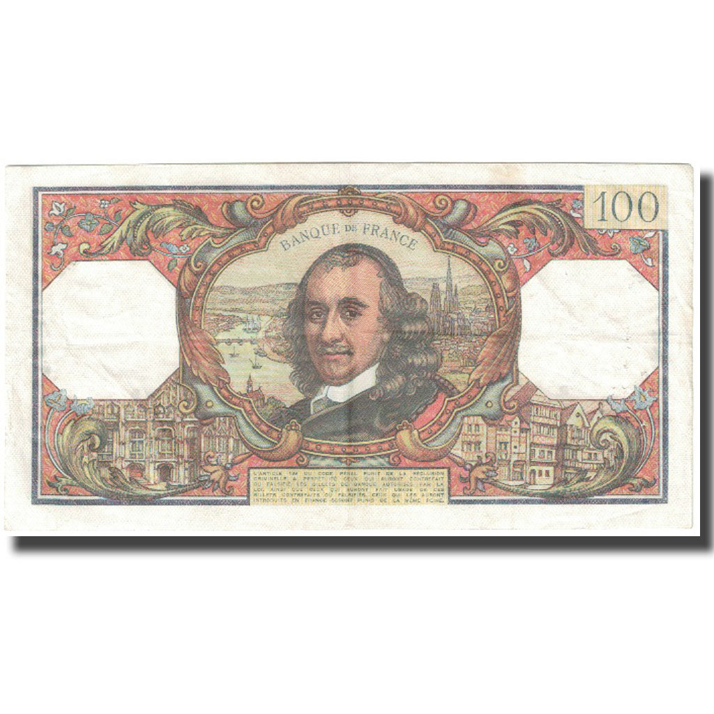 Francia, 100 Francs, Corneille, 1968, 1968-09-05, BC, Fayette:65.23, KM:149c