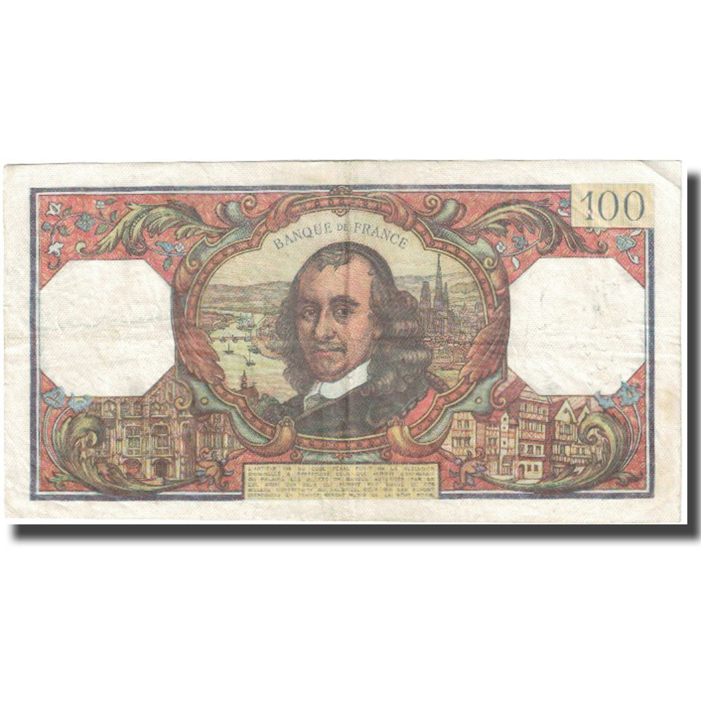 Francja, 100 Francs, Corneille, 1968, 1968-09-05, VF(20-25), Fayette:65.23