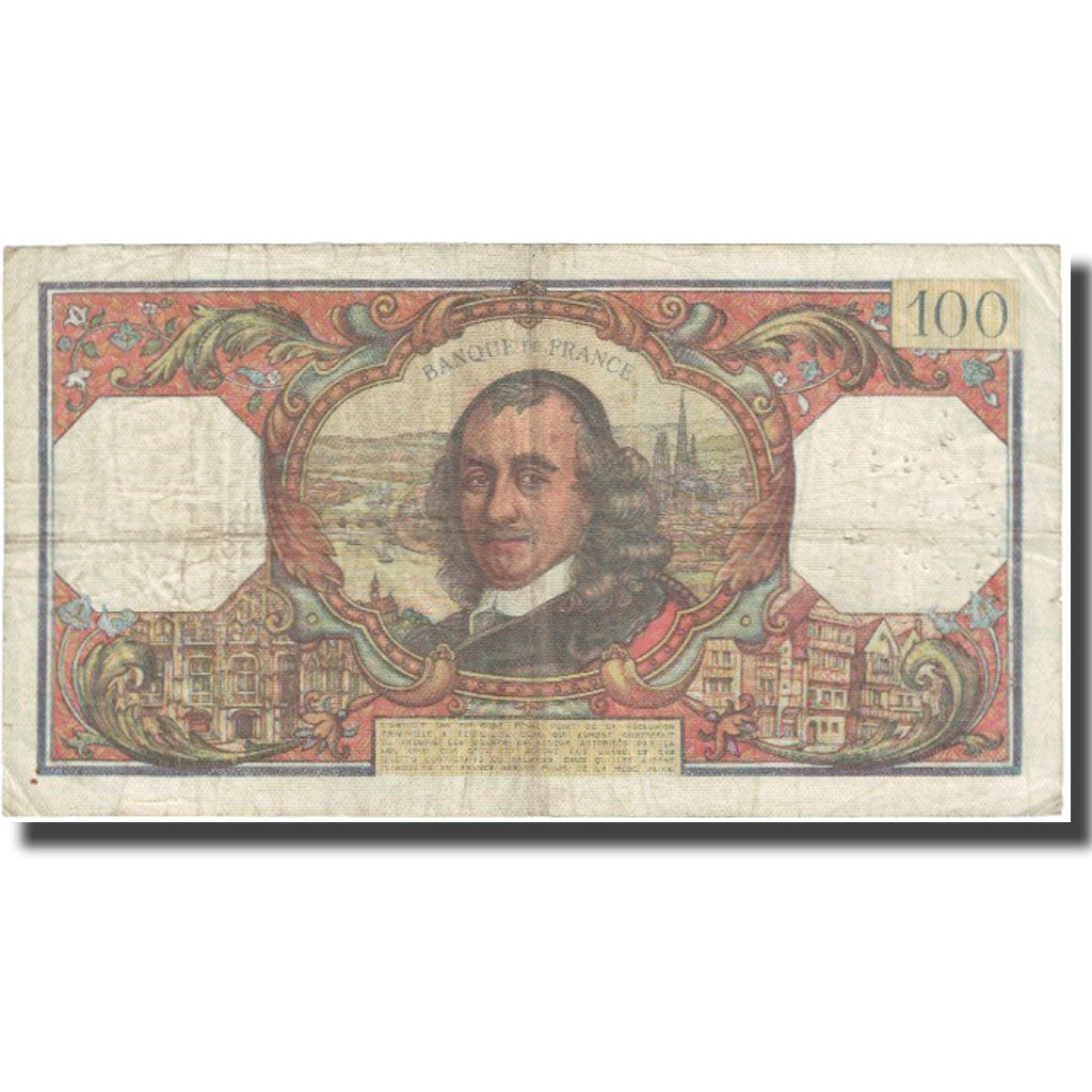 Francia, 100 Francs, Corneille, 1968, 1968-09-05, BC, Fayette:65.23, KM:149c
