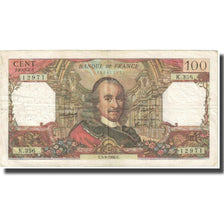 France, 100 Francs, Corneille, 1968, 1968-09-05, TB, Fayette:65.23, KM:149c