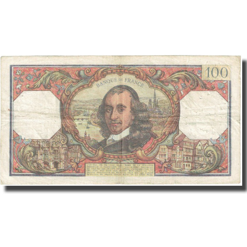 France, 100 Francs, Corneille, 1968, 1968-09-05, TB, Fayette:65.23, KM:149c