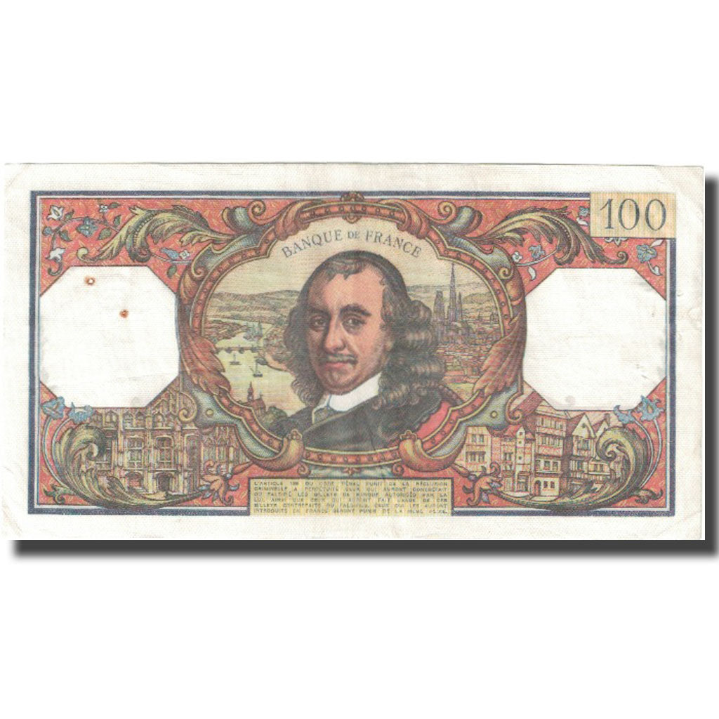Francja, 100 Francs, Corneille, 1968, 1968-11-07, VF(20-25), Fayette:65.24