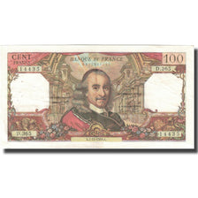 França, 100 Francs, Corneille, 1968, 1968-11-07, VF(20-25), Fayette:65.24