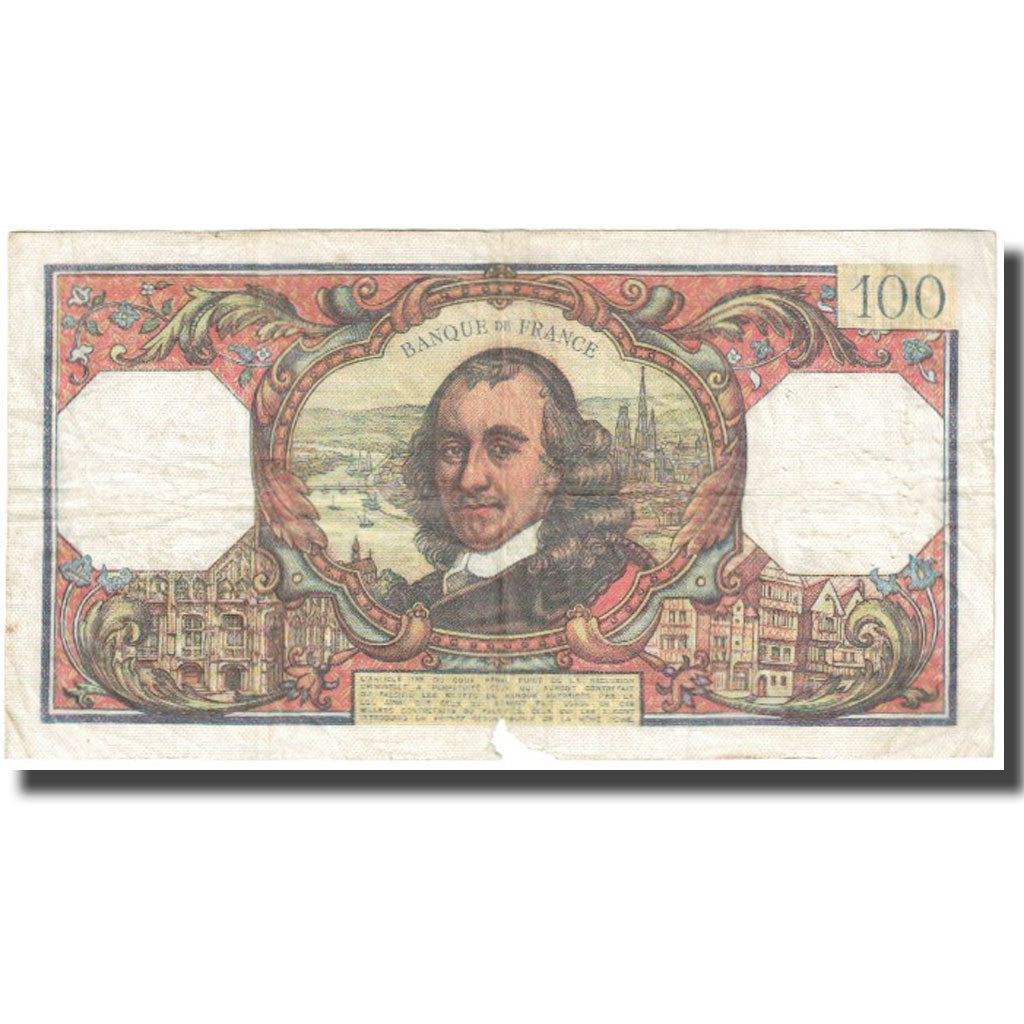 Francia, 100 Francs, Corneille, 1968, 1968-11-07, MB, Fayette:65.24, KM:149c
