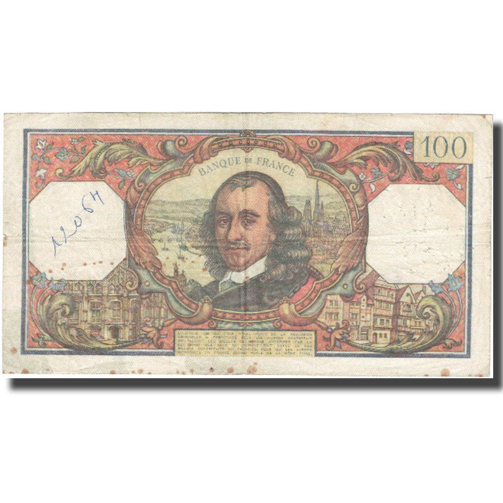 Frankrijk, 100 Francs, Corneille, 1969, 1969-01-02, TB, Fayette:65.25, KM:149c