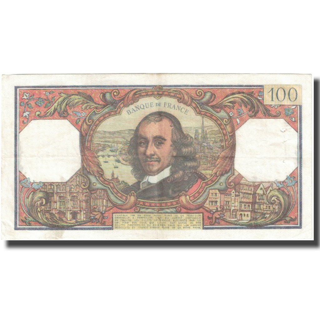 France, 100 Francs, Corneille, 1969, 1969-01-02, VF(20-25), Fayette:65.25