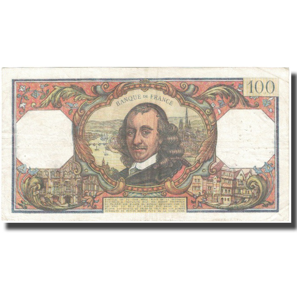 Francja, 100 Francs, Corneille, 1969, 1969-04-03, VF(20-25), Fayette:65.26