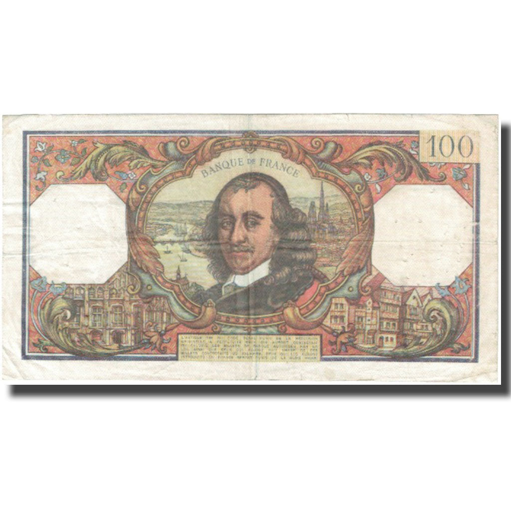 France, 100 Francs, Corneille, 1969, 1969-06-05, VF(20-25), Fayette:65.27