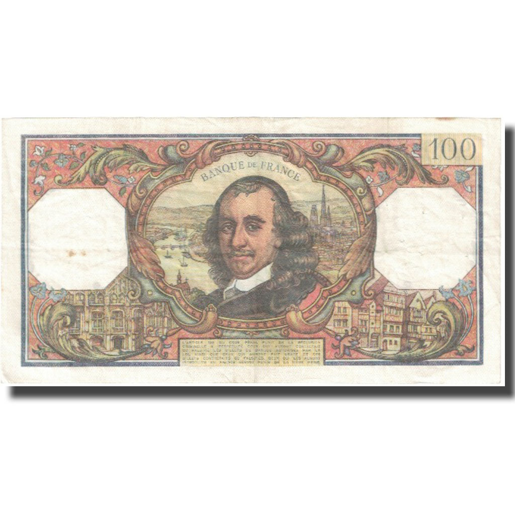 Francja, 100 Francs, Corneille, 1969, 1969-11-06, VF(20-25), Fayette:65.28