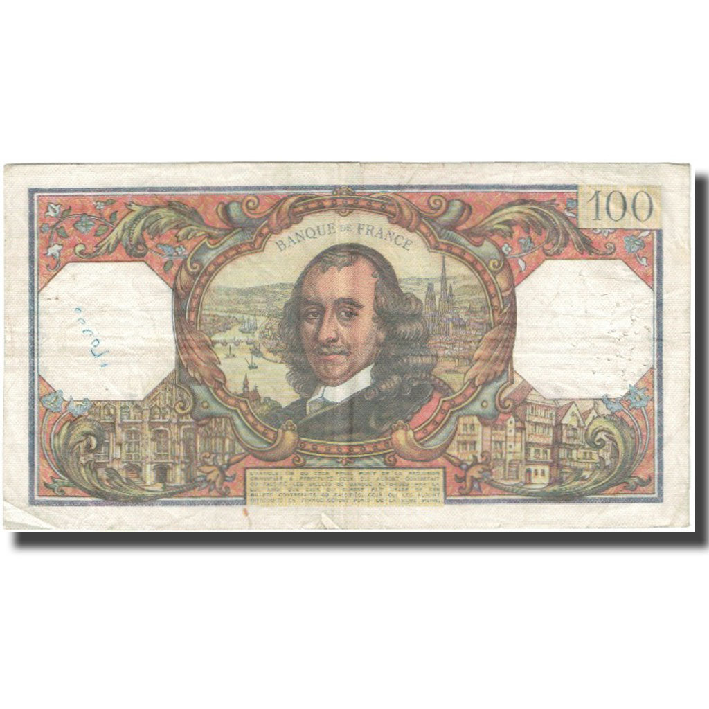 Francia, 100 Francs, Corneille, 1969, 1969-11-06, BC, Fayette:65.28, KM:149c