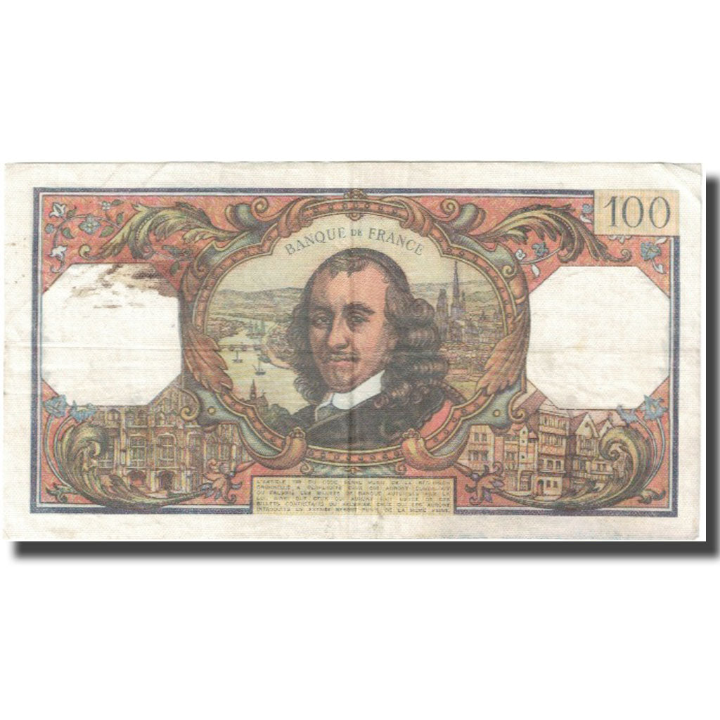 France, 100 Francs, Corneille, 1969, 1969-11-06, TB, Fayette:65.28, KM:149c