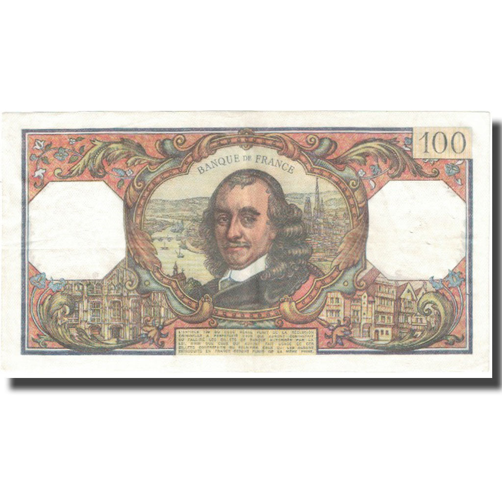 France, 100 Francs, Corneille, 1969, 1969-11-06, VF(20-25), Fayette:65.28