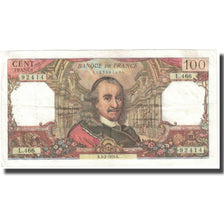 França, 100 Francs, Corneille, 1970, 1970-02-05, VF(20-25), Fayette:65.30