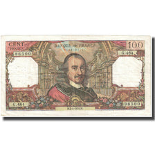 França, 100 Francs, Corneille, 1970, 1970-04-02, VF(20-25), Fayette:65.31
