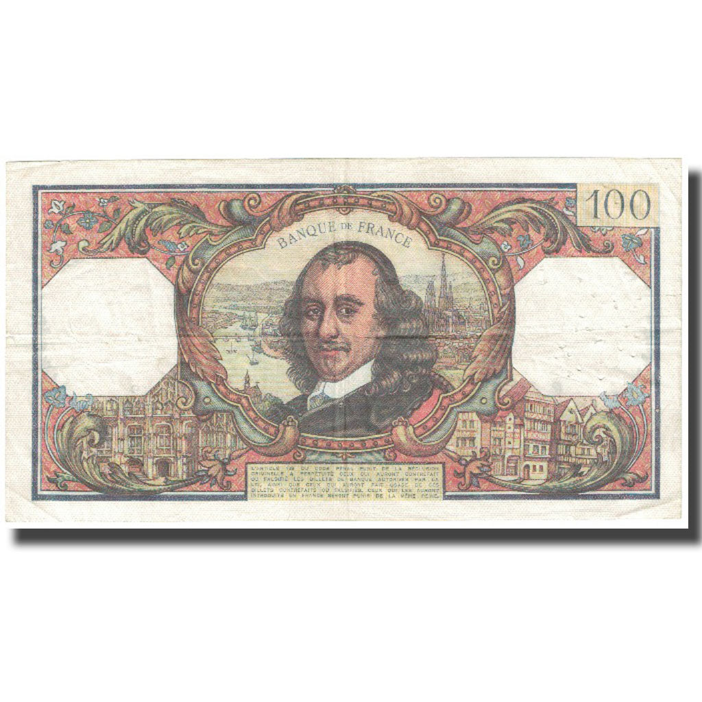 Francia, 100 Francs, Corneille, 1970, 1970-09-03, MB, Fayette:65.32, KM:149c