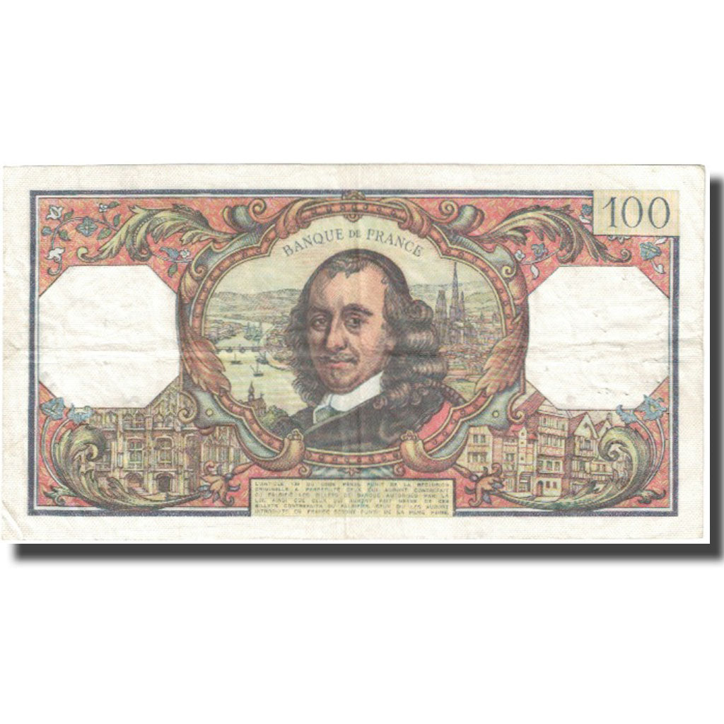 France, 100 Francs, Corneille, 1970, 1970-09-03, VF(20-25), Fayette:65.32