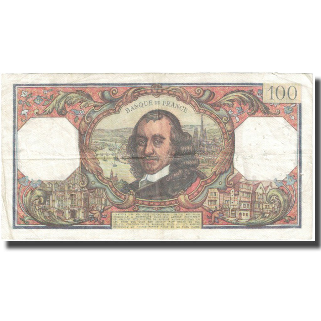 France, 100 Francs, Corneille, 1970, 1970-04-01, VF(20-25), Fayette:65.35