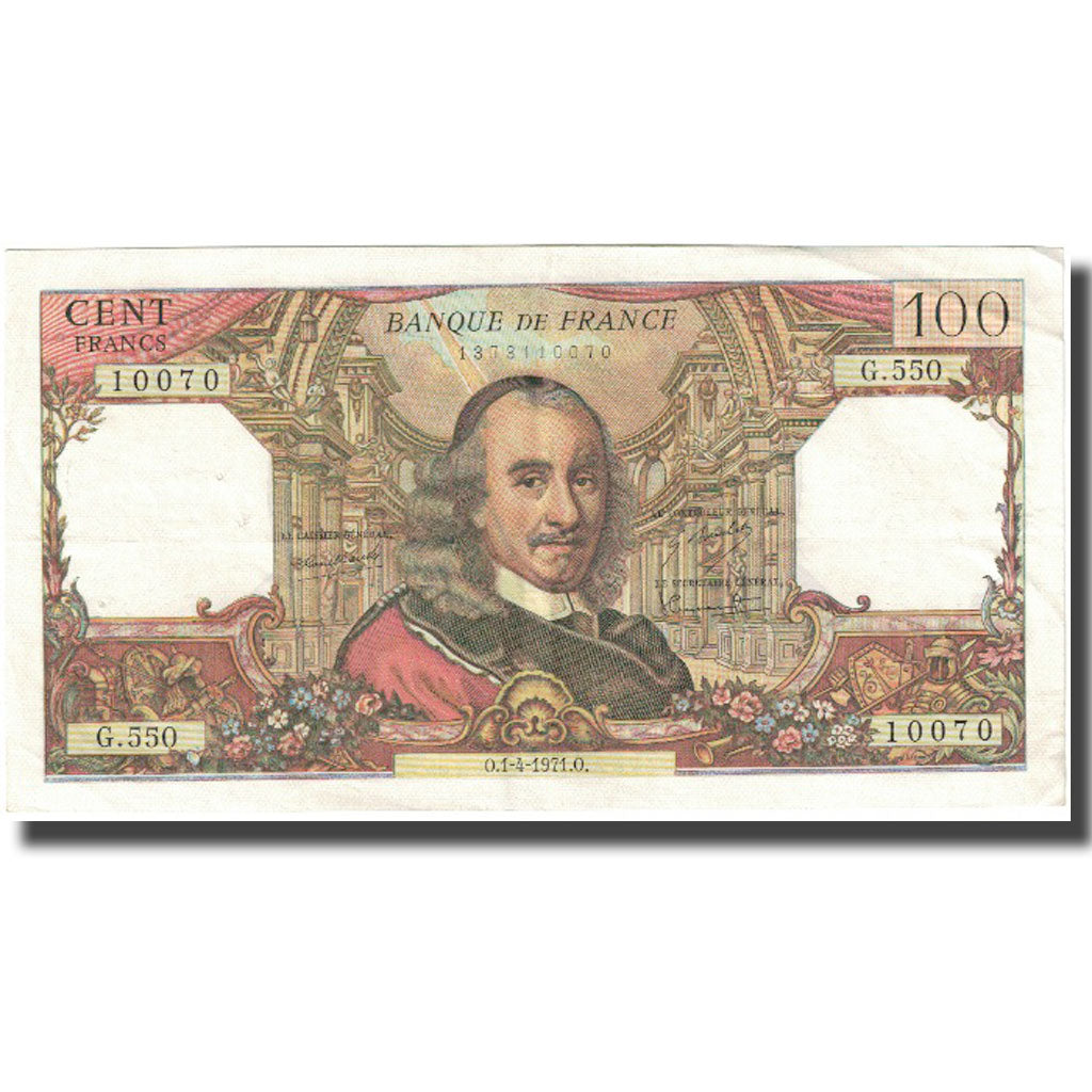 Frankrijk, 100 Francs, Corneille, 1970, 1970-04-01, TB, Fayette:65.35, KM:149c