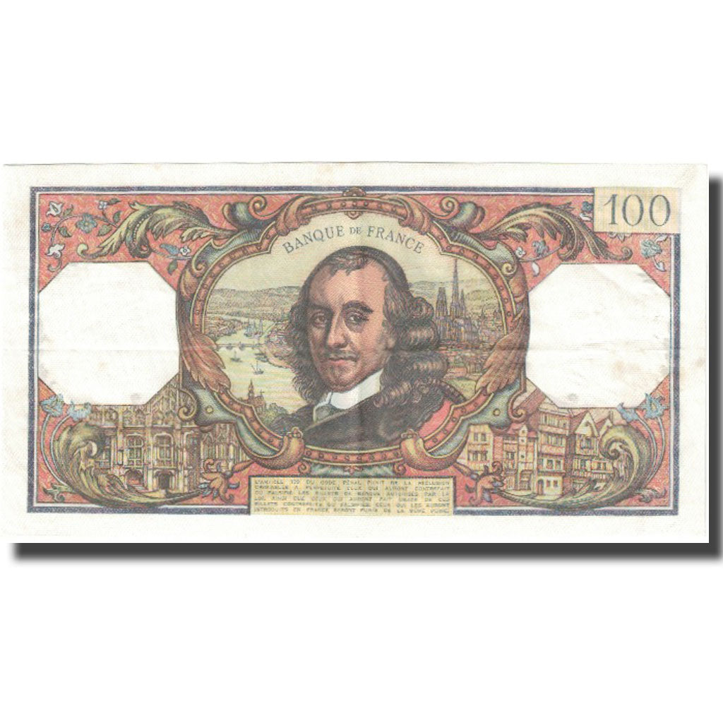 Francja, 100 Francs, Corneille, 1970, 1970-04-01, VF(20-25), Fayette:65.35