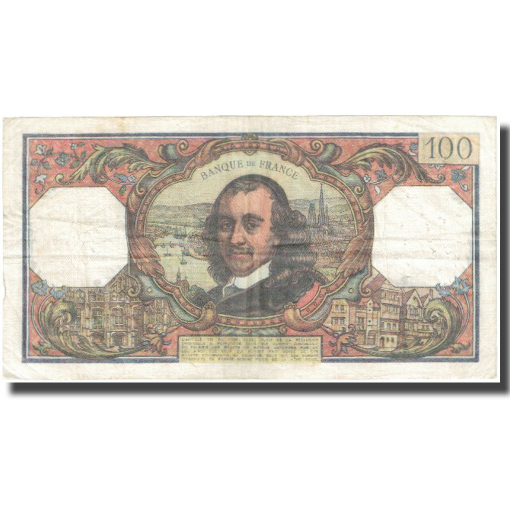 France, 100 Francs, Corneille, 1973, 1973-11-08, VF(20-25), Fayette:65.44