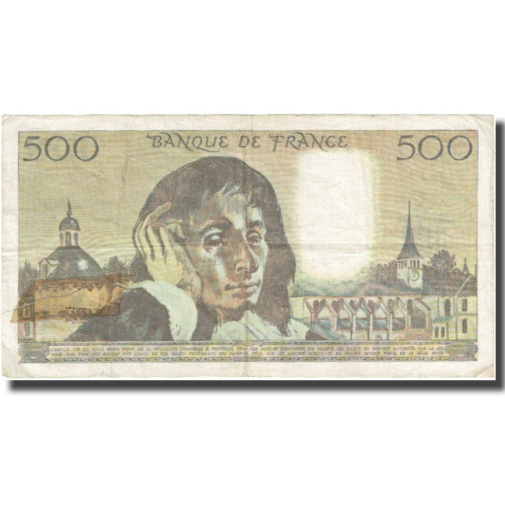 Frankrijk, 500 Francs, Pascal, 1977, 1977-02-03, TB, Fayette:71.16, KM:156d