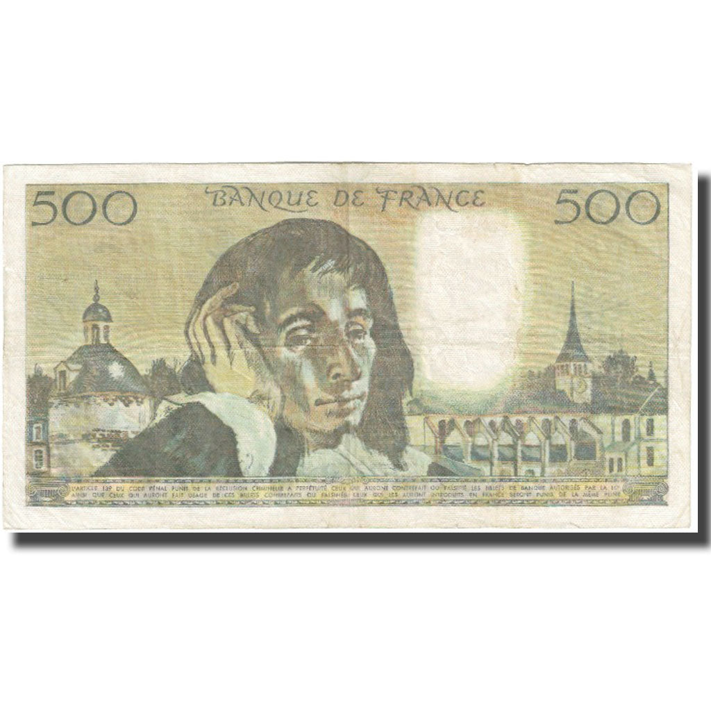 Frankrijk, 500 Francs, Pascal, 1977, 1977-02-03, TB, Fayette:71.16, KM:156d