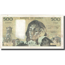 France, 500 Francs, Pascal, 1980, 1980-09-04, VF(20-25), Fayette:71.22, KM:156e