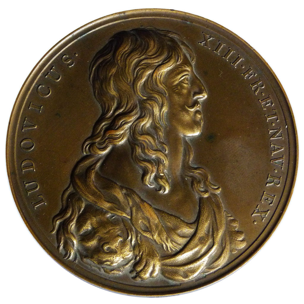 FRANCE, Politics, Society, War, Louis XIII, Medal, 1638, AU(55-58), Bronze, 68,.