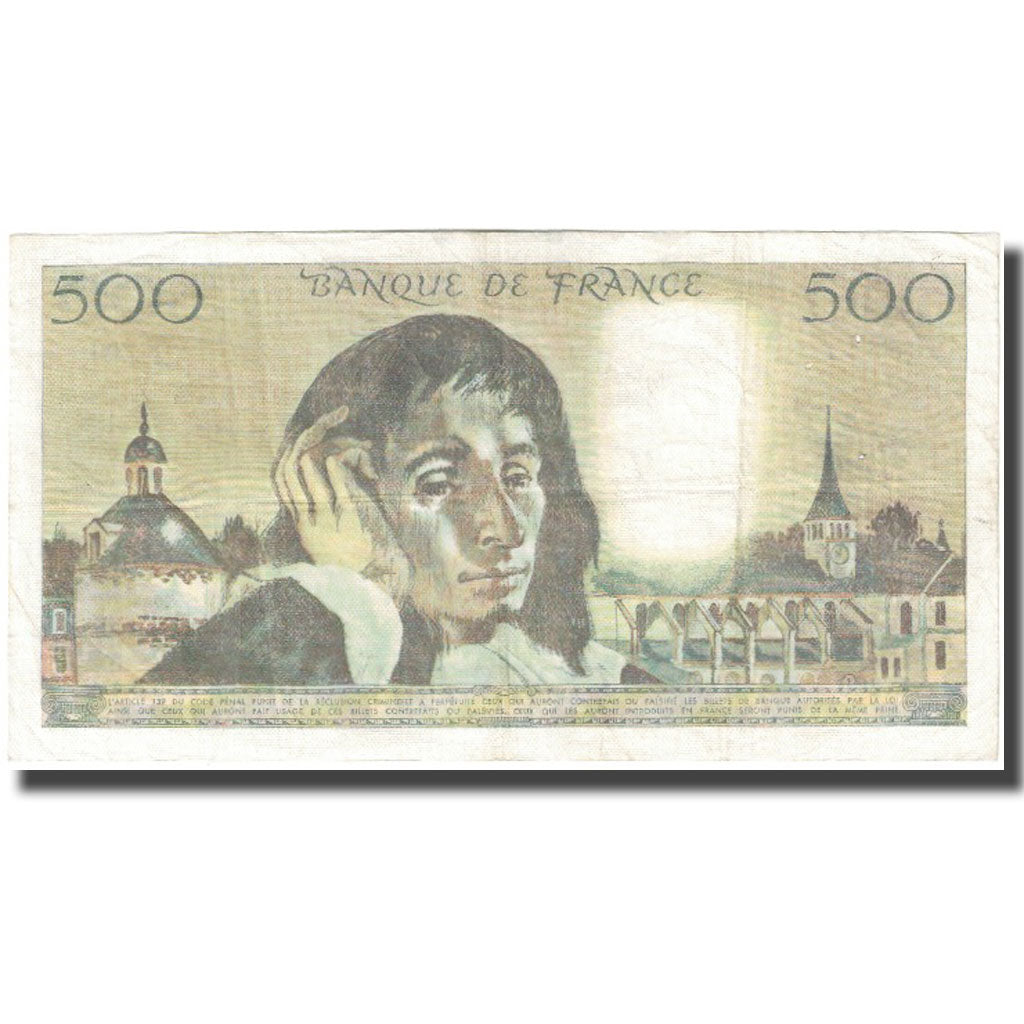 Francia, 500 Francs, Pascal, 1984, 1984-01-05, BC, Fayette:71.30, KM:156e