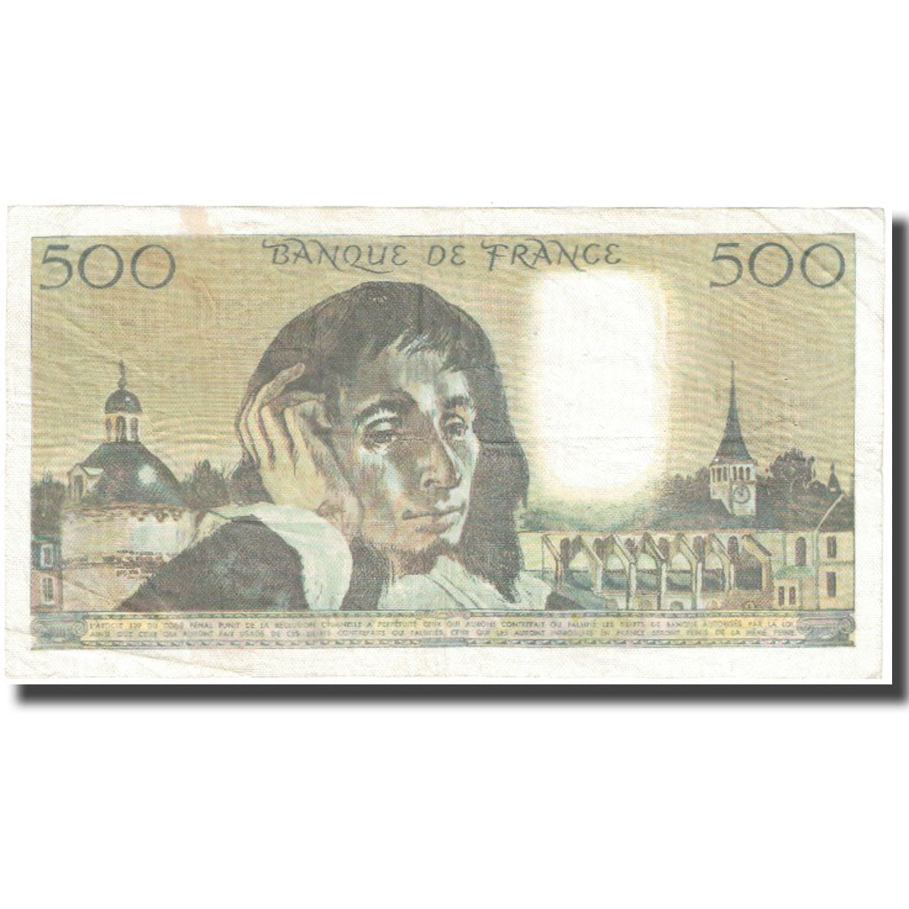 Frankreich, 500 Francs, Pascal, 1986, 1986-02-06, S, Fayette:71.34, KM:156e