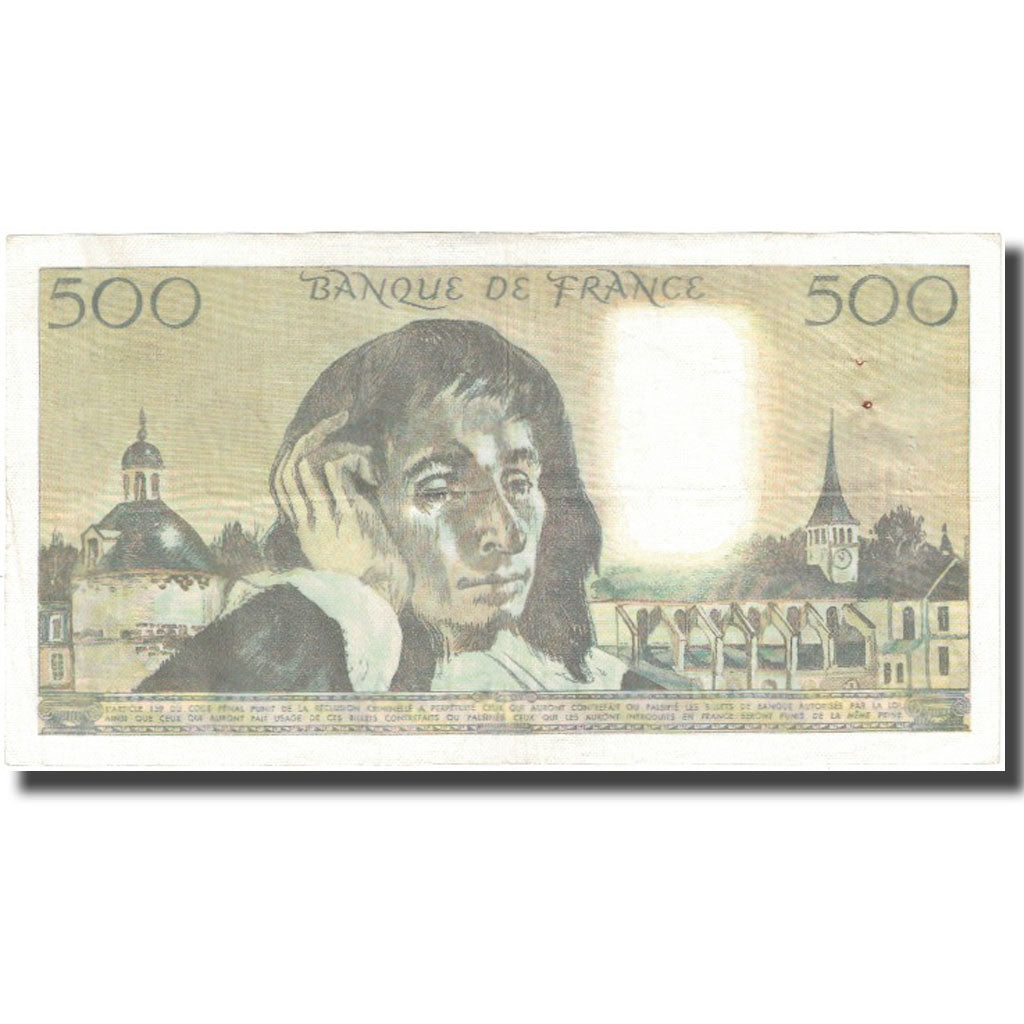 Frankrijk, 500 Francs, Pascal, 1986, 1986-02-06, TB, Fayette:71.34, KM:156e