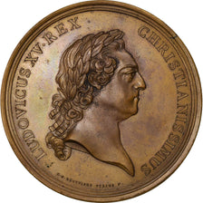 France, Medal, Louis XV, Mariage du Dauphin, 1770, Bronze, Rottiers, MS(60-62)