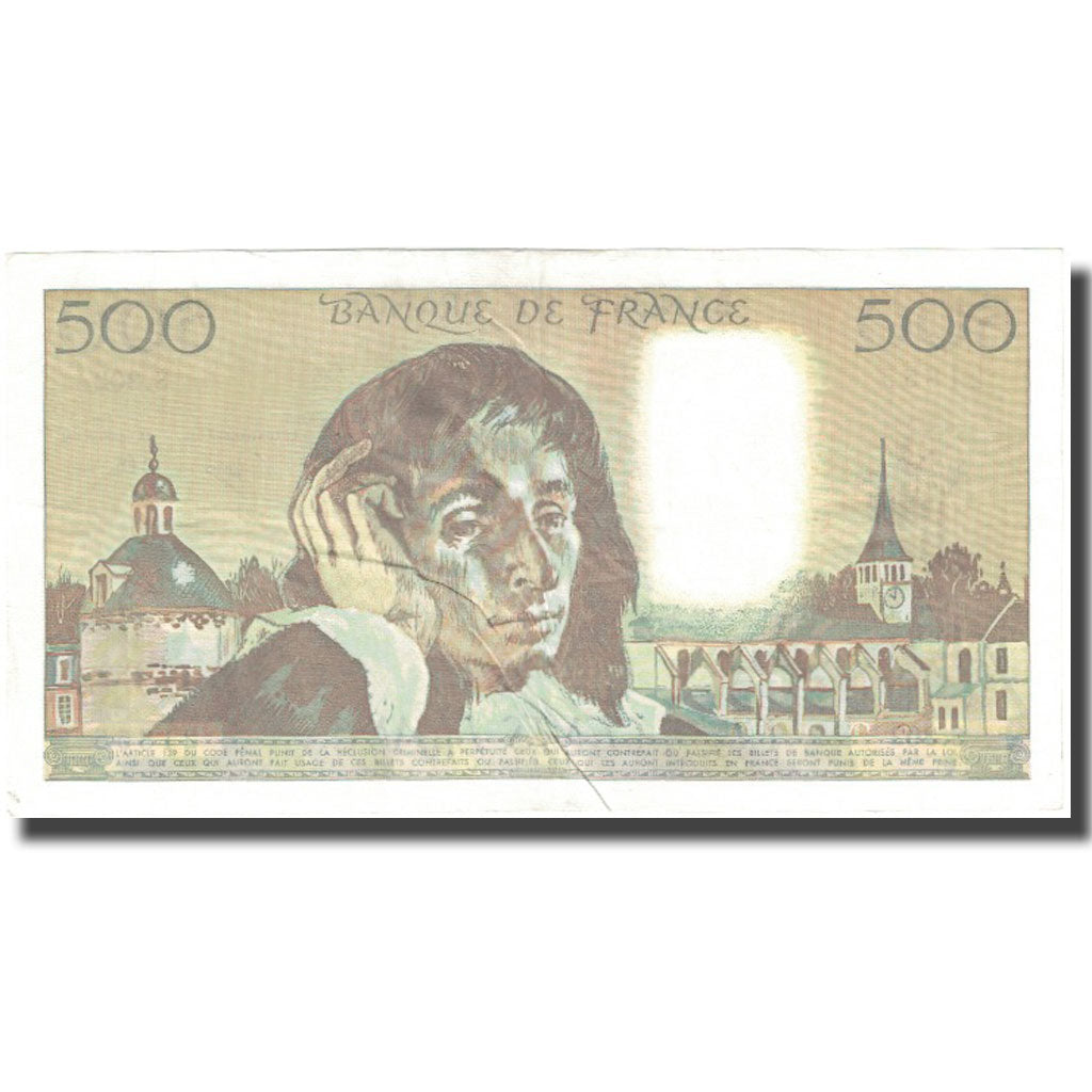 Frankrijk, 500 Francs, Pascal, 1989, 1989-07-06, TB, Fayette:71.42, KM:156g