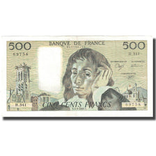 France, 500 Francs, Pascal, 1991, 1991-01-03, TB, Fayette:71.46, KM:156h