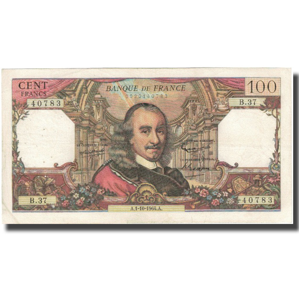 Frankreich, 100 Francs, Corneille, 1964, 1964-10-01, S, Fayette:65.04, KM:149a