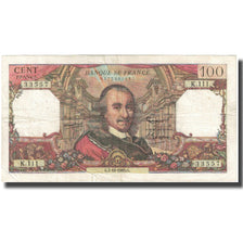França, 100 Francs, Corneille, 1965, 1965-10-07, VF(20-25), Fayette:65.09