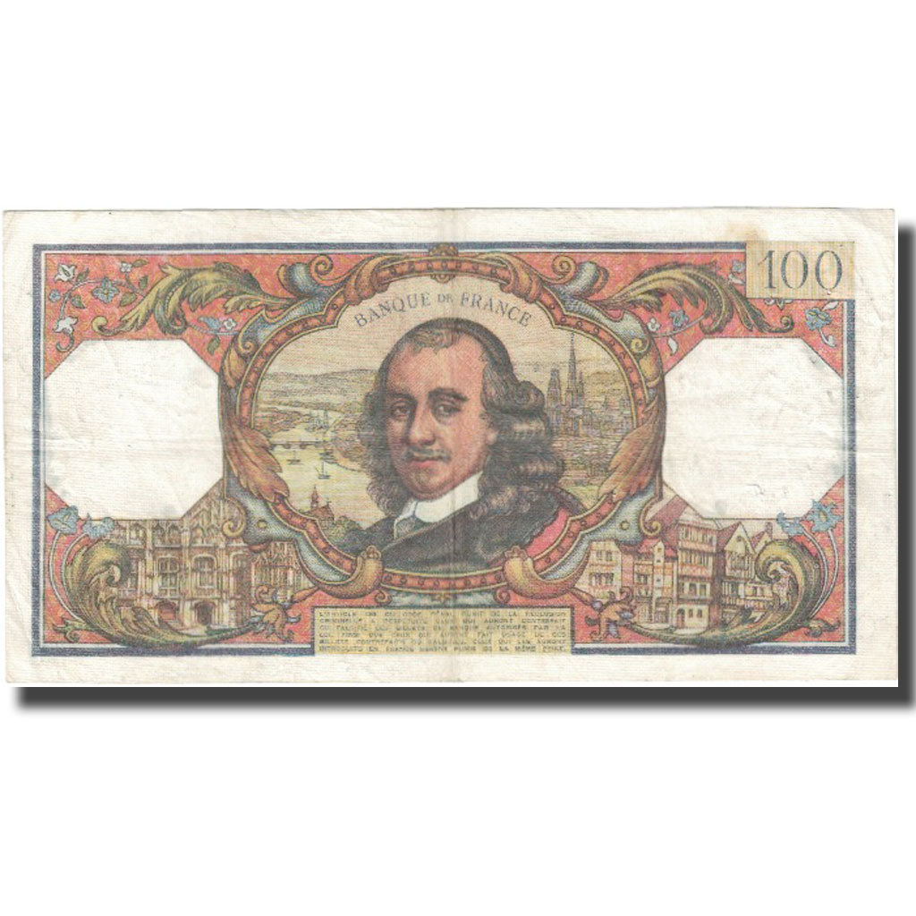 França, 100 Francs, Corneille, 1965, 1965-03-02, VF(20-25), Fayette:65.11