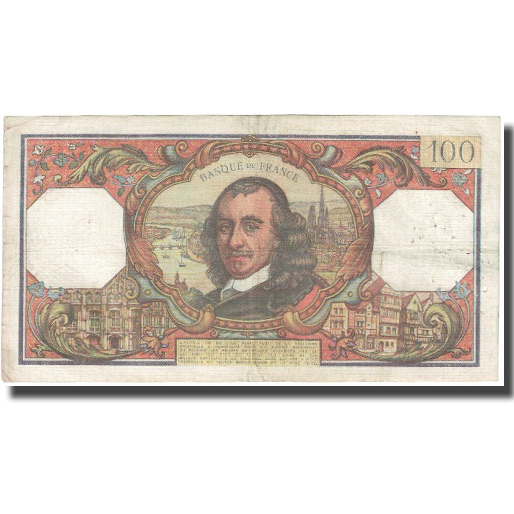 France, 100 Francs, Corneille, 1968, 1968-09-05, VF(20-25), Fayette:65.23