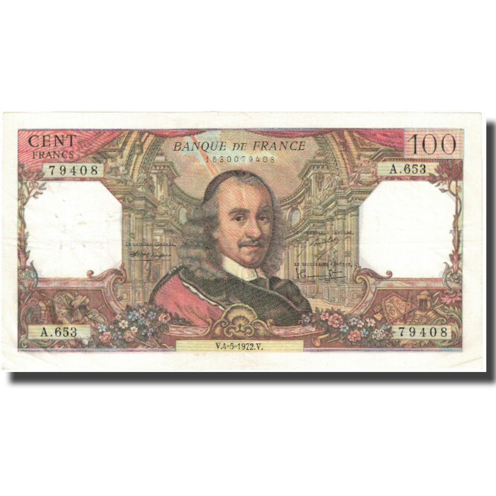 Frankreich, 100 Francs, Corneille, 1972, 1972-05-04, S, Fayette:65.39, KM:149d