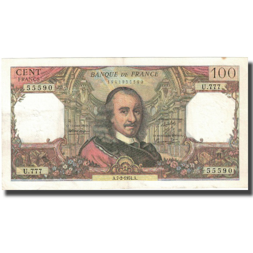 Frankrijk, 100 Francs, Corneille, 1974, 1974-02-07, TB, Fayette:65.45, KM:149d