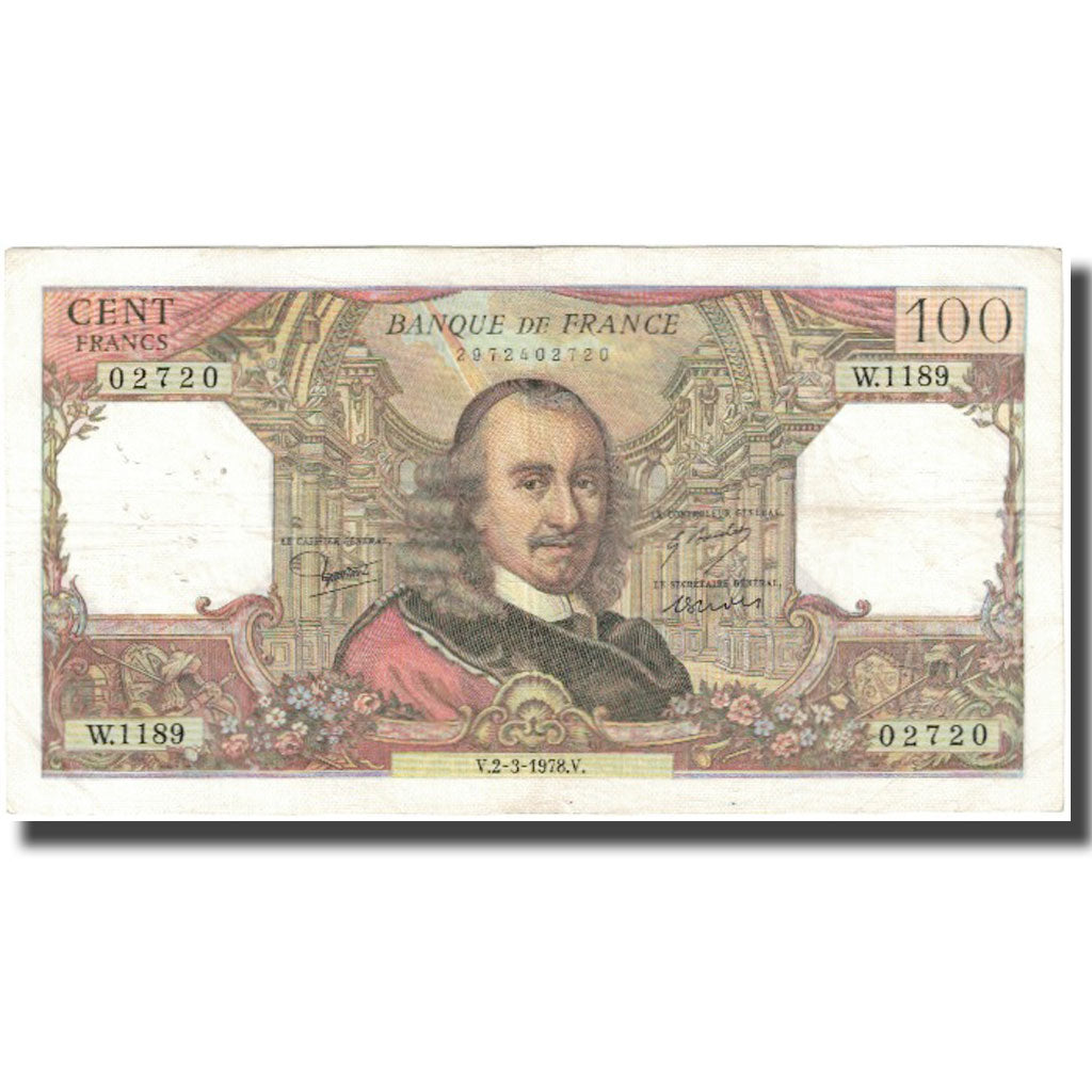 Frankreich, 100 Francs, Corneille, 1978, 1978-03-02, S, Fayette:65.62, KM:149f