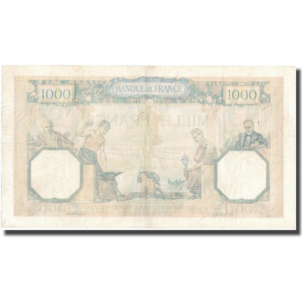 France, 1000 Francs, Cérès, 1940, 1940-03-21, TB, Fayette:38.44, KM:90c