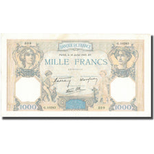 France, 1000 Francs, Cérès, 1940, 1940-07-18, VF(20-25), Fayette:38.50, KM:90c