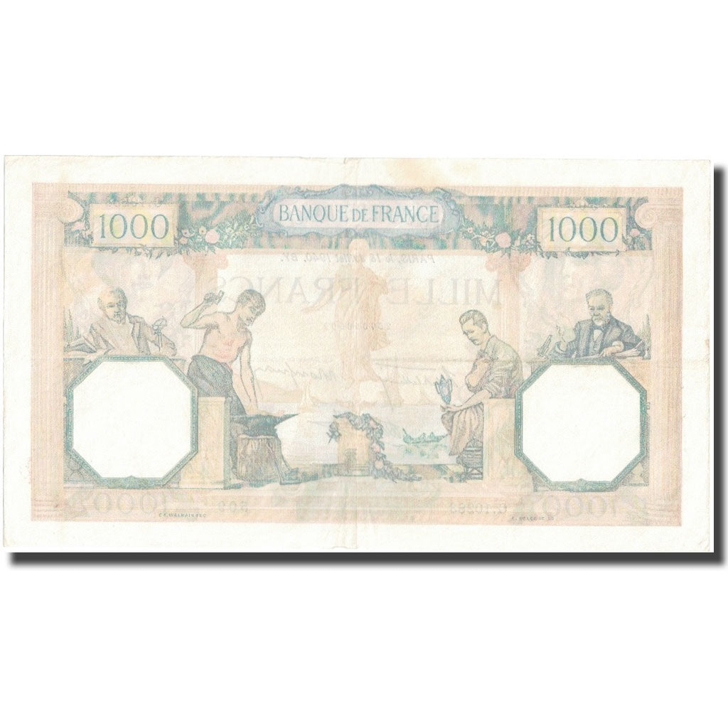 Francia, 1000 Francs, Cérès, 1940, 1940-07-18, MB, Fayette:38.50, KM:90c